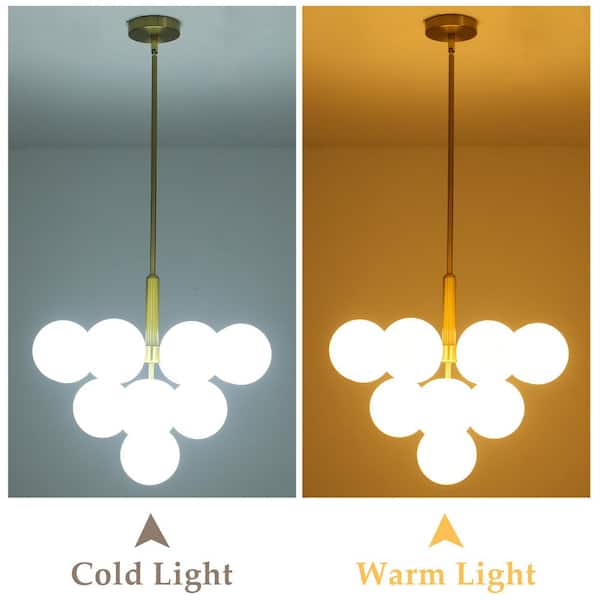 LWYTJO 22. 44 in. 13-Light Gold Modern Sputnik Atomic Tiered