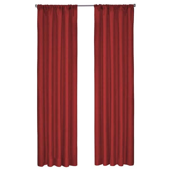 Eclipse Kendall Blackout Window Curtain Panel in Chili - 42 in. W x 63 in. L