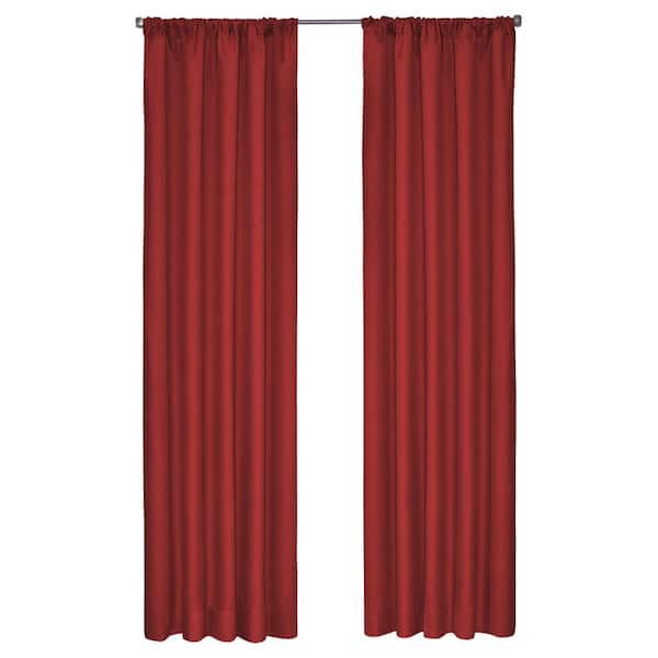 Eclipse Chili Rod Pocket Blackout Curtain - 42 in. W x 84 in. L