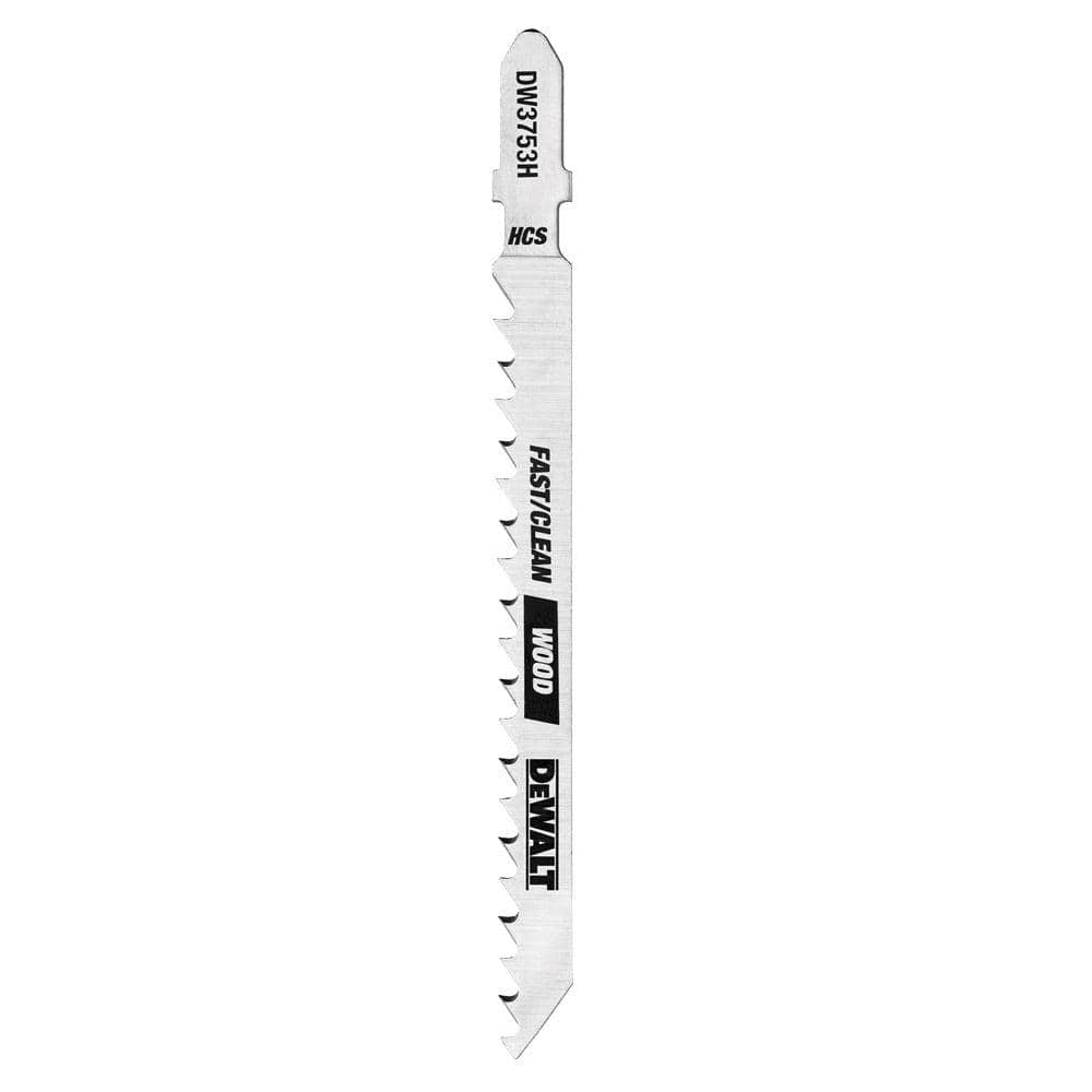 UPC 028874437531 product image for DEWALT 4 in. 6 TPI Fast Clean Wood Cutting Jig Saw Blade HCS T-Shank (5-Pack) | upcitemdb.com