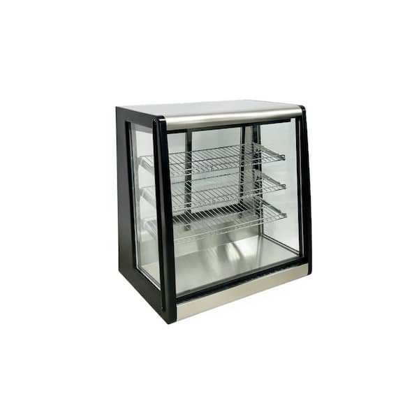Elite Kitchen Supply 31.2 in. 6.9 cu. ft. Commercial Refrigerating Countertop Bakey Showcase EW6 Black