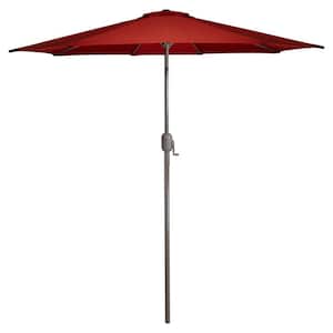 9 ft. Outdoor Patio Market Umbrella with Hand Crank and Tilt Terracotta