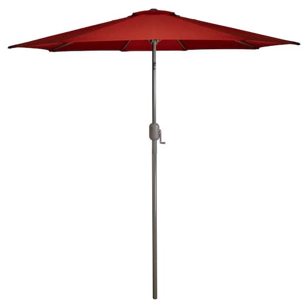 Northlight 9 ft. Outdoor Patio Market Umbrella with Hand Crank and Tilt Terracotta