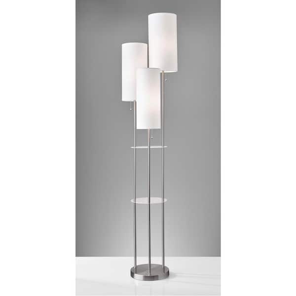 Smart Outlet Compatible Adesso 4305-22 Trio 3-Light Floor Lamp 68 Height