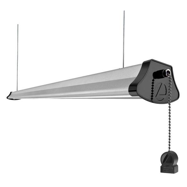 Lithonia Lighting 4 ft. Integrated 40-Watt Gray LED Cable-Mount Shop Light