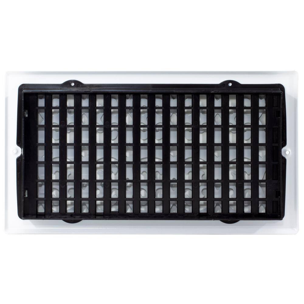 12 x 6 White Steel Scroll Wall Register