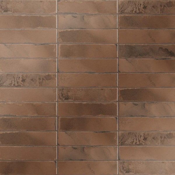 Merola Tile Luca Amber 3-1/8 in. x 12-3/8 in. Ceramic Wall Tile (7.0 sq. ft./Case)