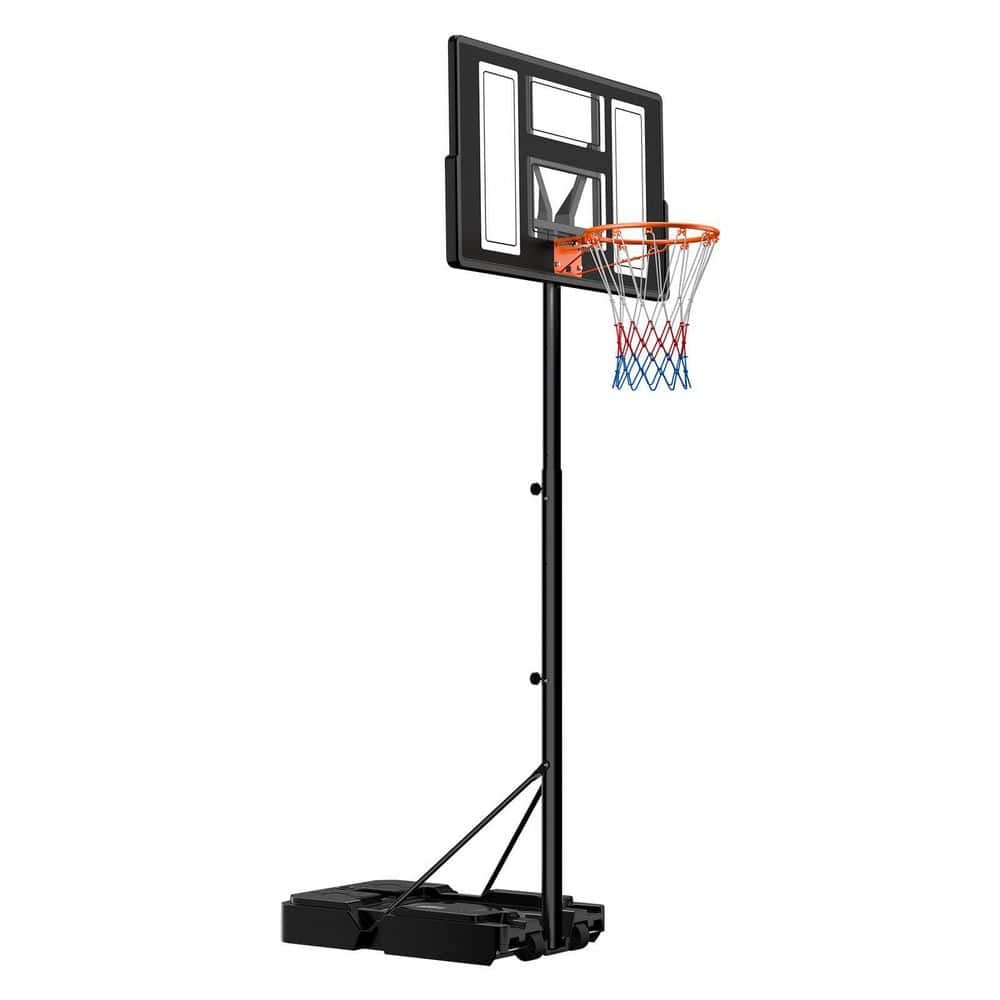 Portable Basketball Stand, 4.4 ft. to 10 ft. Height Adjustment Basketball Hoop & Goal Adjustable Basketballs Goal System price history on PriceWatchPro
