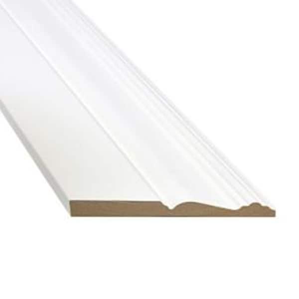 Unbranded VCT 417 9/16 in. D x 4-1/2 in. W Primed MDF Baseboard Moulding