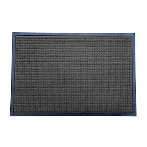 Indoor Outdoor Doormat Black 24 in. x 36 in. Button Floor Mat