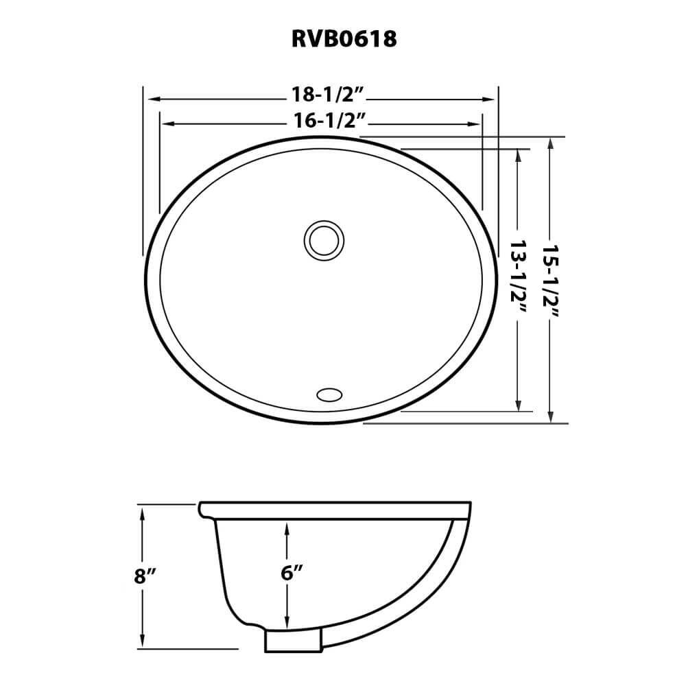 Emerald Green Oval Porcelain Undermount Bathroom Sink with Overflow