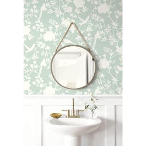 Luxe Haven Seaglass Mono Toile Peel and Stick Wallpaper Covers 40.5 sq. ft.