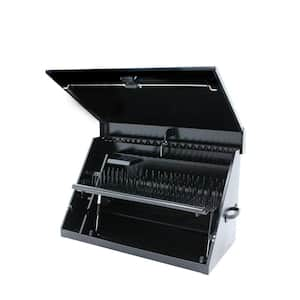 36 in. W x 17 in. D Portable Triangle Top Tool Chest for Sockets, Wrenches and Screwdrivers in Black Powder Coat