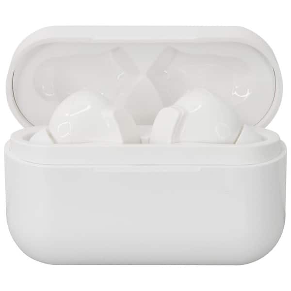 White Truly Wireless Bluetooth Earbud and In-Ear, Active Noise Cancellation