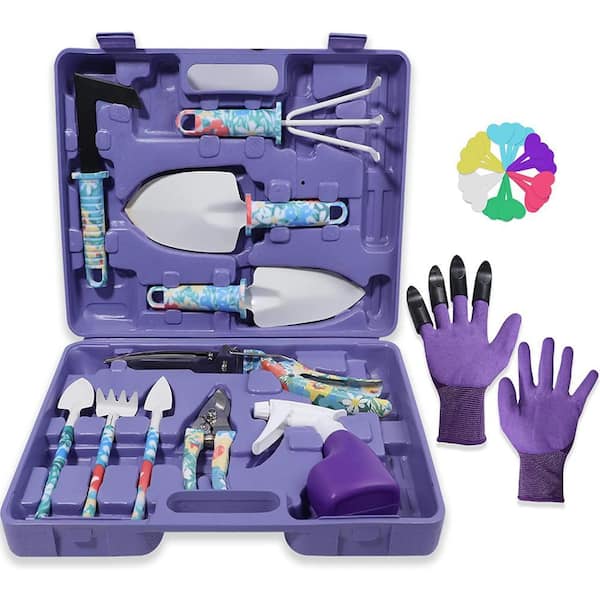 11-Piece Heavy-Duty Garden Kit Including Hand Shovel Rake Weeder