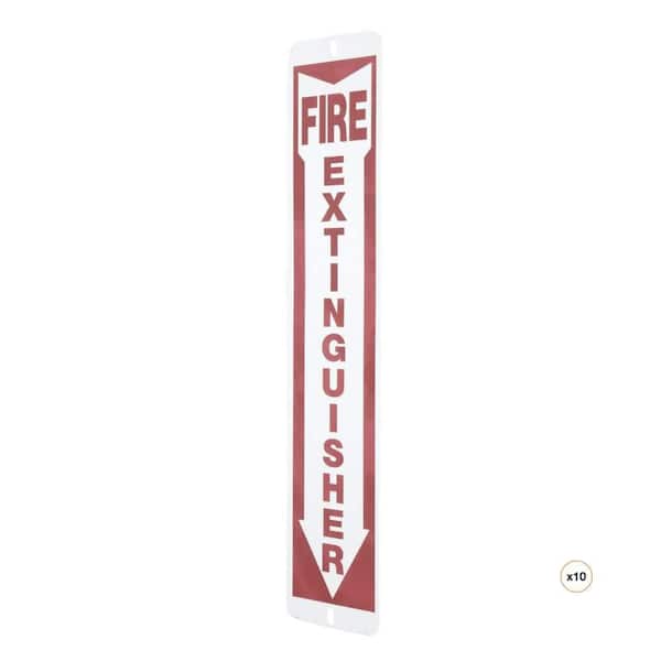 4 in. x 18 in. Fire Extinguisher Sign (10-Count)