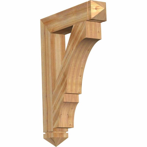 Ekena Millwork 6 in. x 44 in. x 32 in. Western Red Cedar Balboa Arts and Crafts Rough Sawn