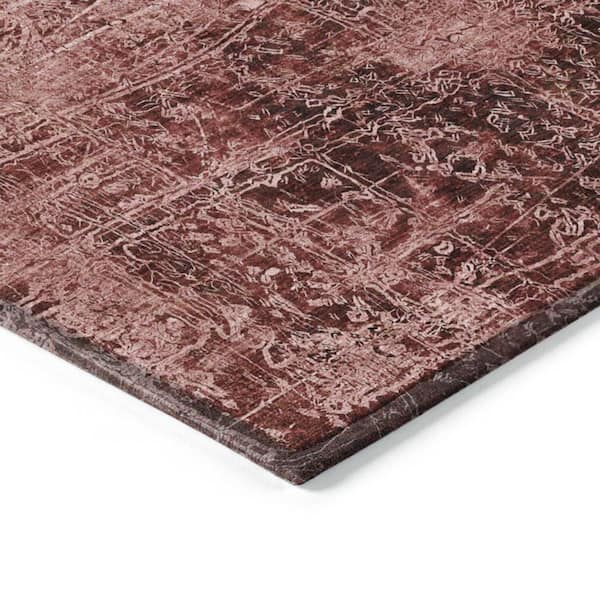 Merlot 2 ft. x 8 ft. Woven Abstract Runner Indoor/Outdoor Area Rug