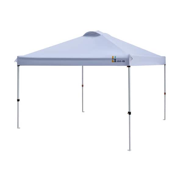 Unbranded 10 ft. x 10 ft. White Pop Up Canopy Portable Folding Instant Canopy Tent with Roller Bag
