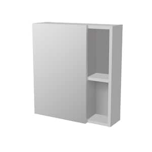 17.7 in. W x 19.5 in. H Bathroom Surface Mount Medicine Cabinet with 5 Shelves and Single Door in White