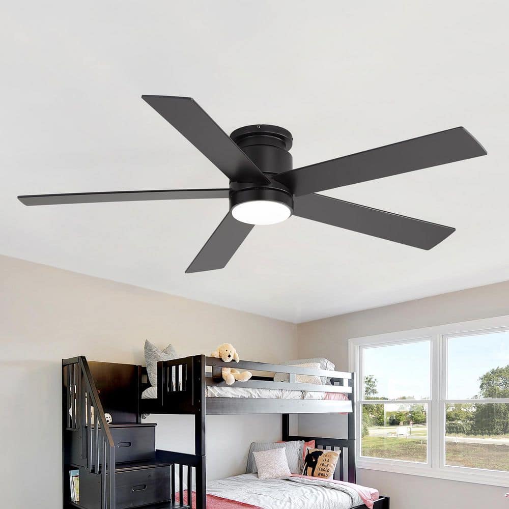 Breezary Hector II 52 in. Covered Outdoor Standard Black Flush