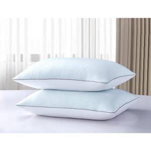 233-Thread Count White Goose Feather Summer and Winter Medium Firm Jumbo Pillow (2-Pack)