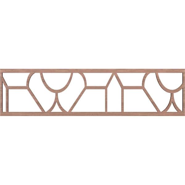 Ekena Millwork Whitechapel Fretwork 0.375 in. D x 47 in. W x 12 in. L Walnut Wood Panel Moulding