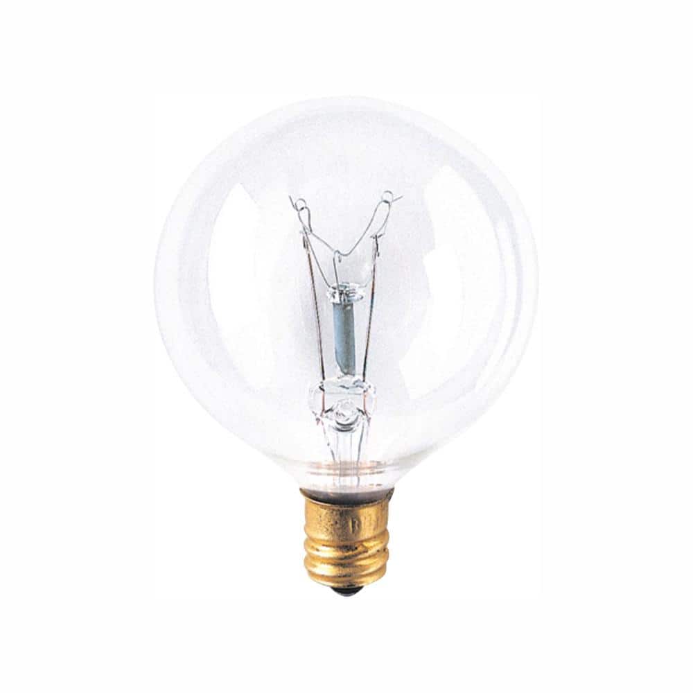 25-Watt Warm White Light G16.5 (E12) Candelabra Screw Base Dimmable Clear I