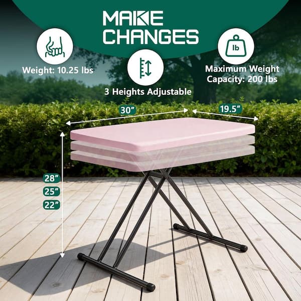 Yardgrace Folding Table 4 ft. Heavy Duty Fold in Half Plastic