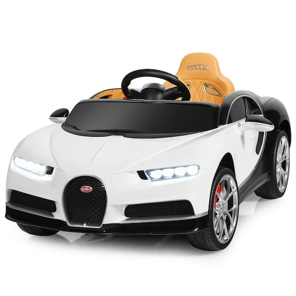 Licensed Bugatti Chiron 12V Battery Kids Electric Ride On Toy Car with RC Blue 