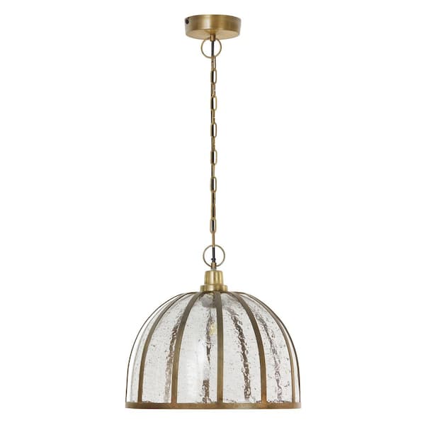 Sigrid River of Goods Antique Bronze Metal Bowl-Shade Pendant Lamp