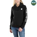 Women's XX-Large Black Cotton/Polyester Clarksburg Sleeve Logo Hooded Sweatshirt