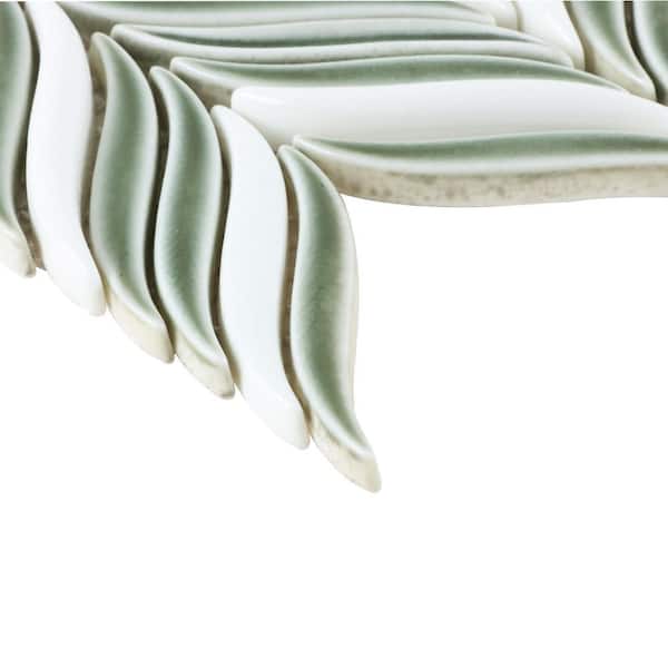 Delphi Alula Deep Emerald 10 in. x 12 in. Glazed Glass Mosaic Wall Tile (0.85 sq. ft. / Each)