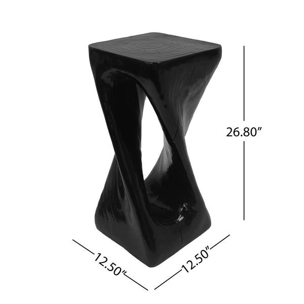 Outdoor Black Magnesium Oxide Side Table BFDATENUM727 - The Home Depot