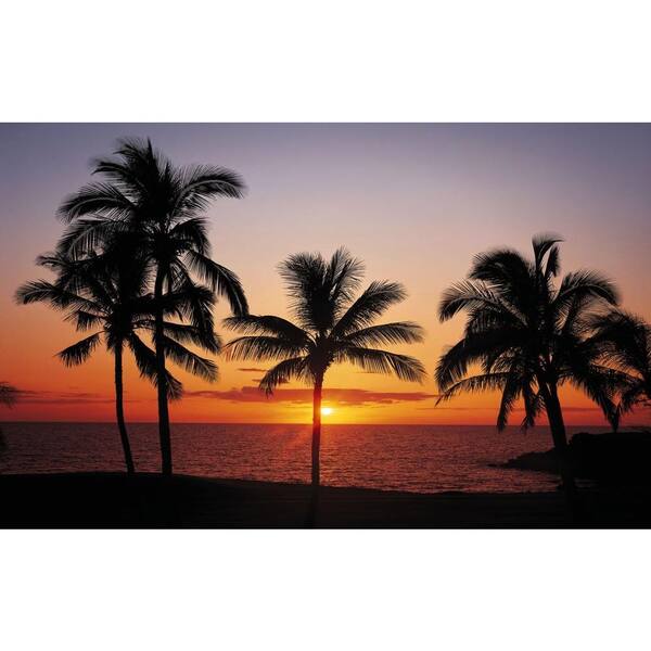 Unbranded 100 in. x 145 in. Hawaiian Sunset Mural