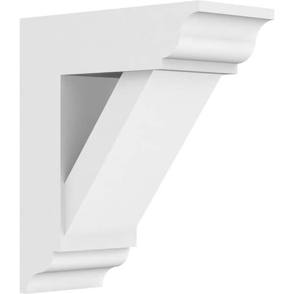 Ekena Millwork Standard Traditional 5 in. W x 14 in. H x 12 in. D Signature Urethane Polyurethane Bracket With Traditional Ends