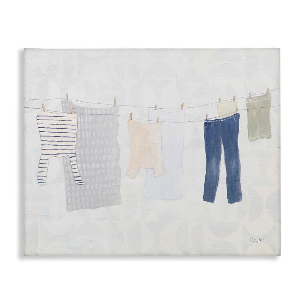 Laundry Day Hanging Clothes by Courtney Prahl Unframed Nature Graphic Art Print 16 in. x 20 in. price history on PriceWatchPro