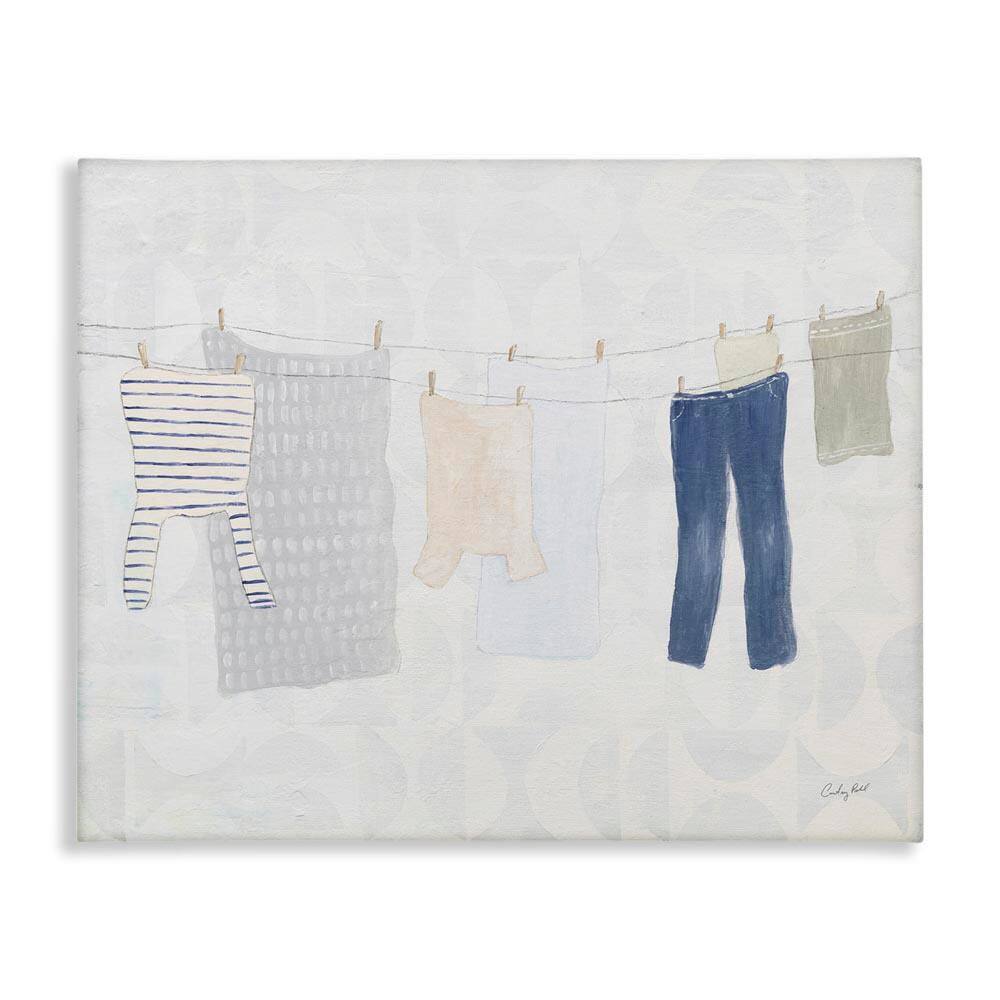 Laundry Day Hanging Clothes by Courtney Prahl Unframed Nature Graphic Art Print 24 in. x 30 in. price history on PriceWatchPro