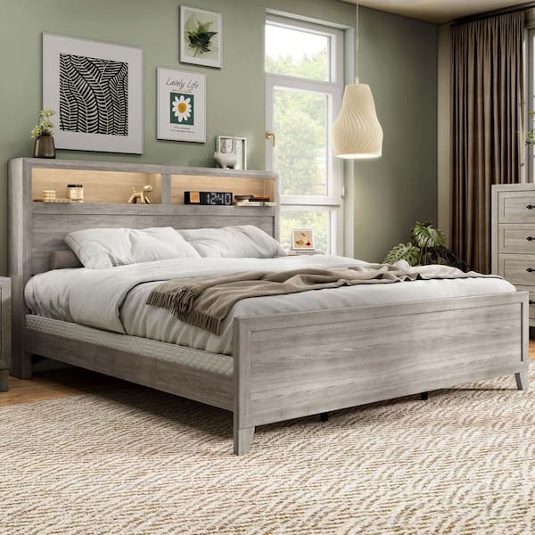 Furniture of America Jasper White Wood Frame Queen Panel Bed with