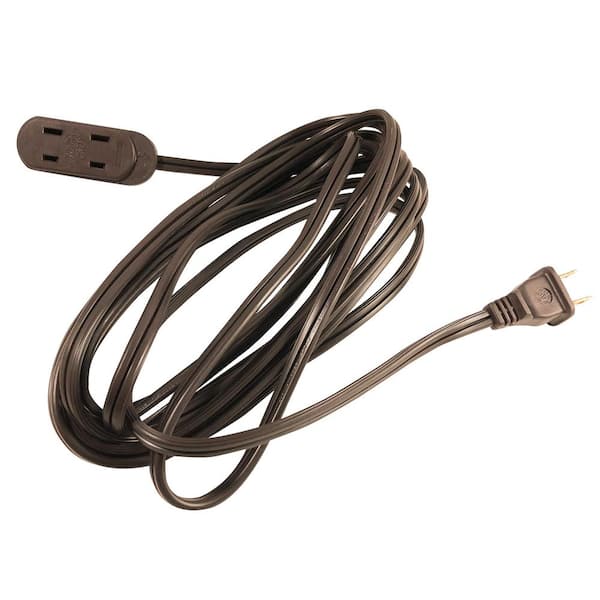 GE 9 ft. 2-Wire 16-Gauge Polarized Indoor Extension Cord, Brown 51942 - The  Home Depot