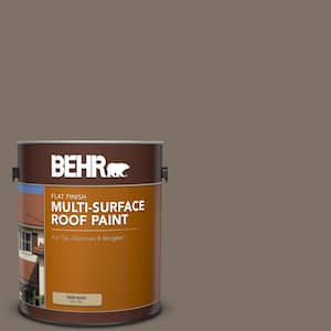 1 gal. #MS-86 Dusty Brown Flat Multi-Surface Exterior Roof Paint