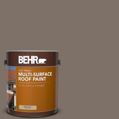 1 gal. #MS-86 Dusty Brown Flat Multi-Surface Exterior Roof Paint