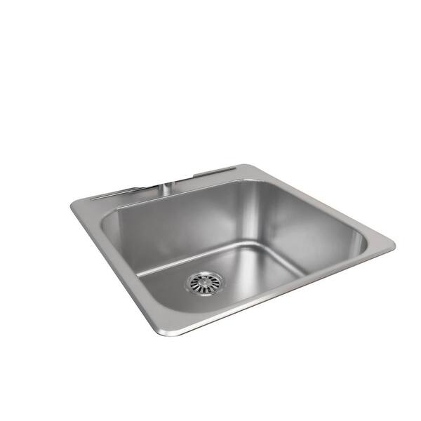 Cantrio Drop-In Stainless Steel 21 in. 1-Hole Single Bowl Kitchen Sink