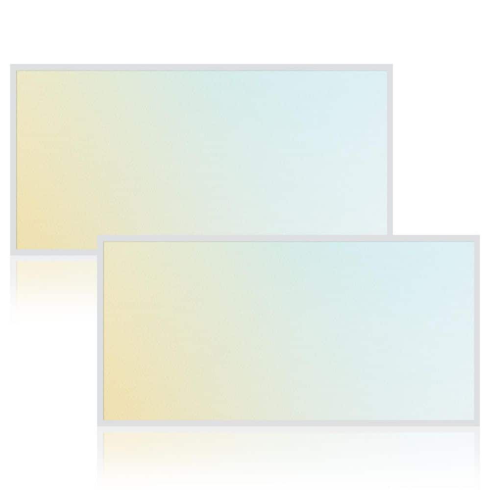 70-Watt 2x4FT LED Backlit Flat Panel Light, 5CCT, Up to 8500LM, 120º Beam, Dimmable 0-10V, IC & Damp Rated, ETL 2 Pack price history on PriceWatchPro