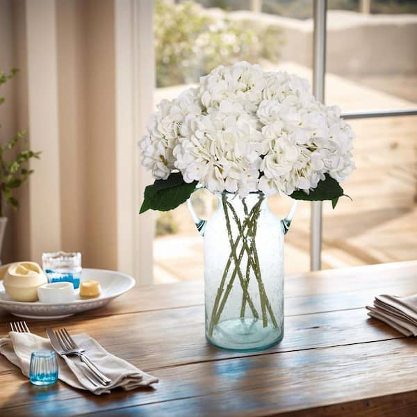 Afoxsos 17.7 in. H White Indoor Artificial Hydrangea Flowers in