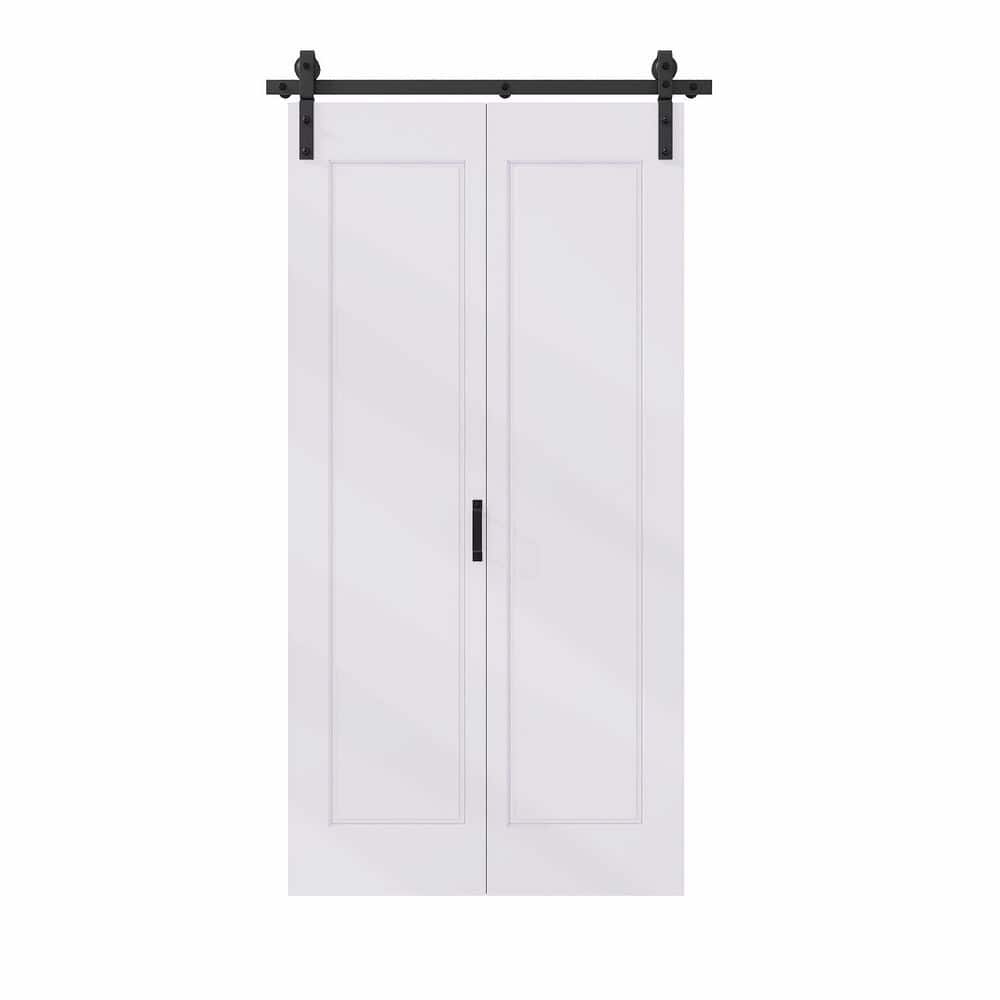 MillwkPro 42 in. x 84 in. Assembled Bi-Fold 1 Panel White Primed DIY ...