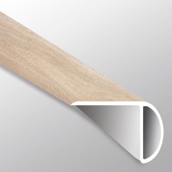 A&A Surfaces Pebblebrook 1 in. T x 2.23 in. W x 94 in. L Luxury Vinyl Overlapping Stair Nose Molding