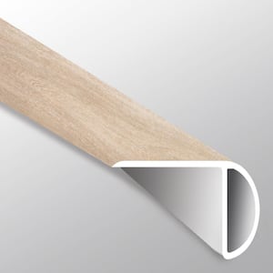 Wheat Whisper 1.03 in. T x 2.23 in. W x 94 in. L Luxury Overlapping Stairnose Molding Trim