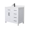 Wyndham Collection Beckett 36 in. W x 22 in. D x 35 in. H Single Sink ...