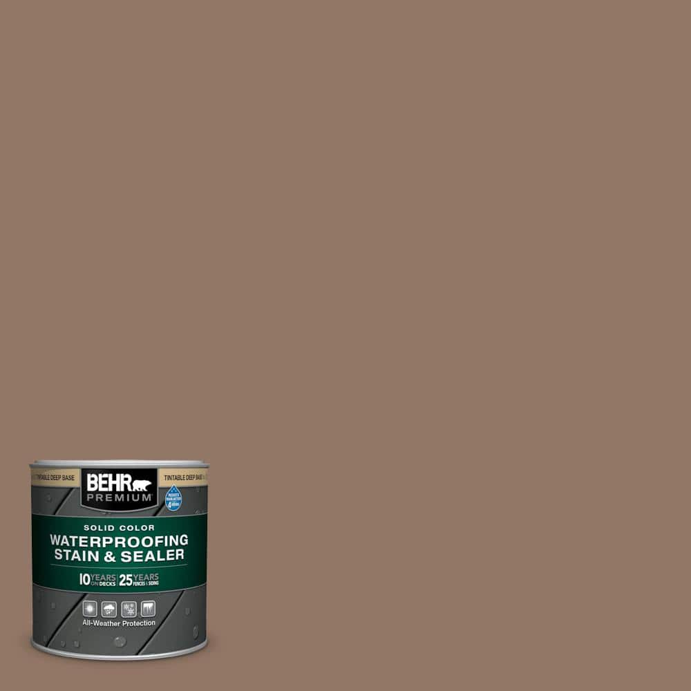 BEHR PREMIUM 8 oz. #SC-147 Castle Gray Solid Color Waterproofing ...